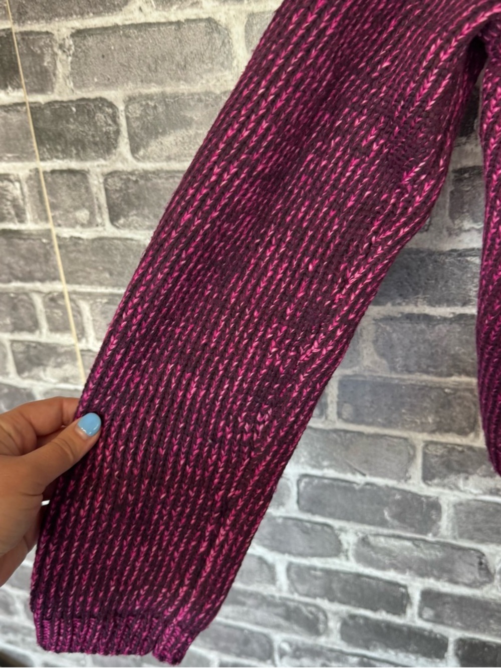 NWT Steve Madden Emelia Sweater Jacket in Aubergine purple knit - Picture 6 of 10